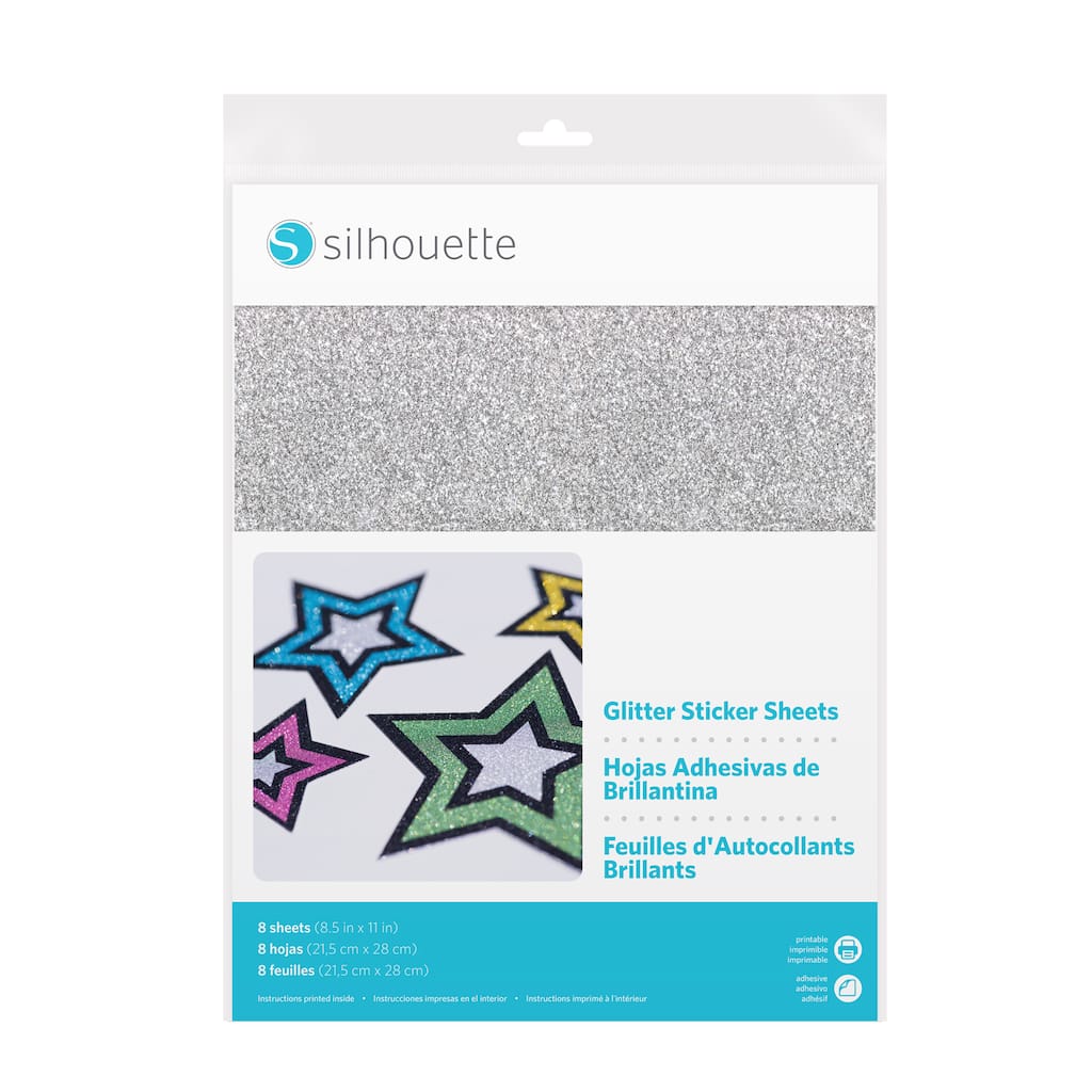 Silhouette Glitter Sticker Sheets